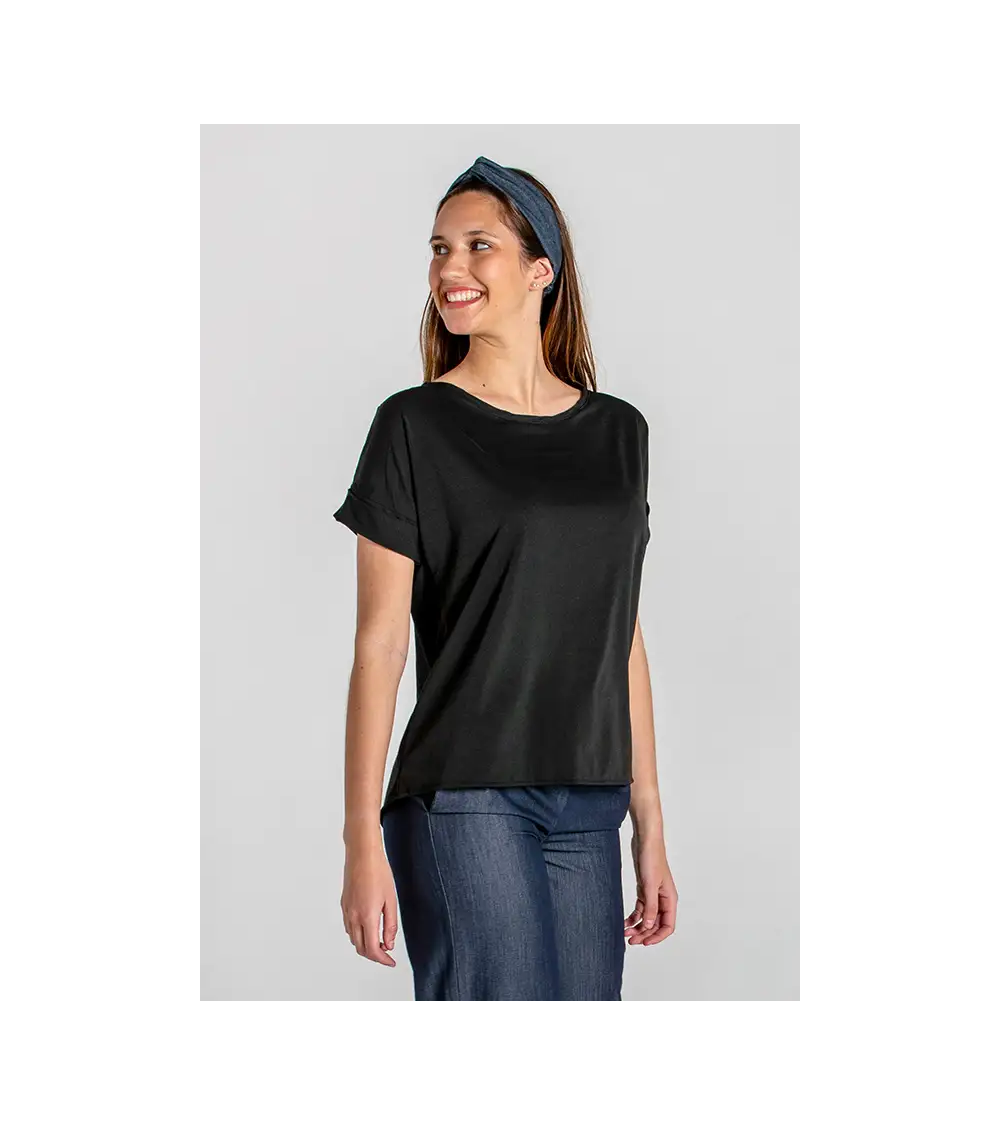 CAMISETA ANCHA ELASTANO