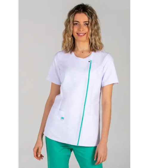 CHAQUETA SANITARIA SRA M/C MICROFIBRA