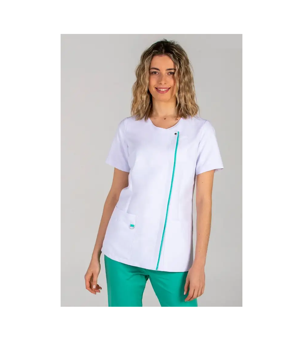 CHAQUETA SANITARIA SRA M/C MICROFIBRA