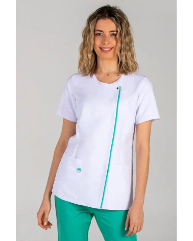 CHAQUETA SANITARIA SRA M/C MICROFIBRA