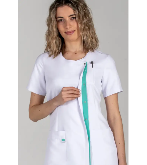 CHAQUETA SANITARIA SRA M/C MICROFIBRA