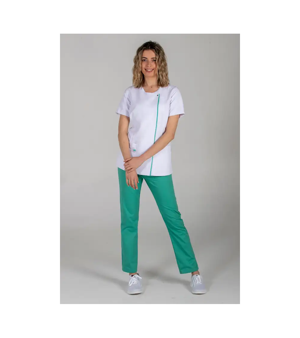 CHAQUETA SANITARIA SRA M/C MICROFIBRA