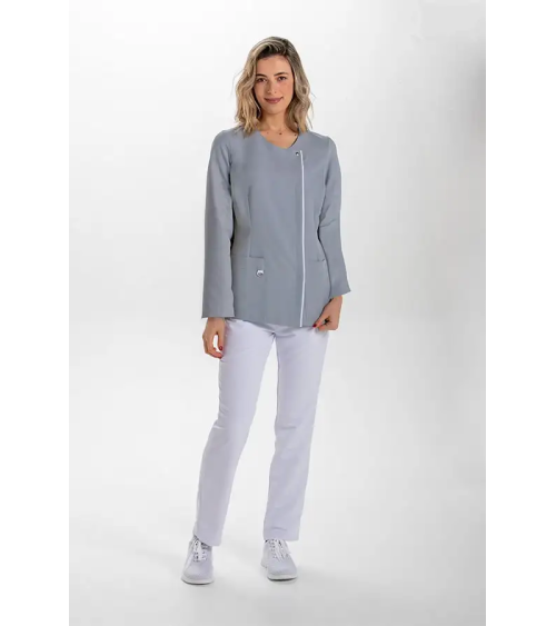 CHAQUETA SANITARIA MUJER M/L MICROFIBRA
