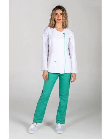 CHAQUETA SANITARIA MUJER M/L MICROFIBRA