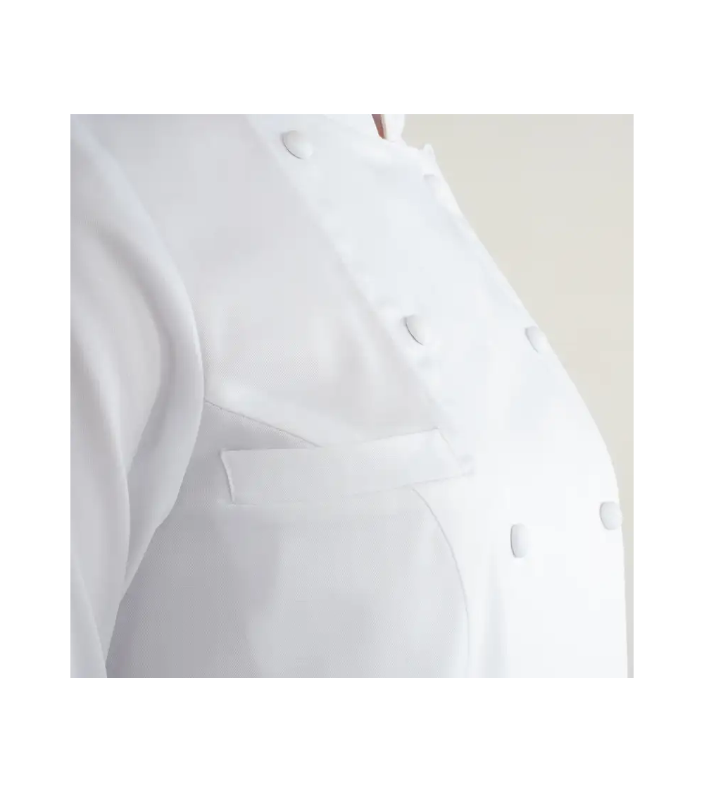 CHAQUETA COCINA MUJER CUELLO MAO