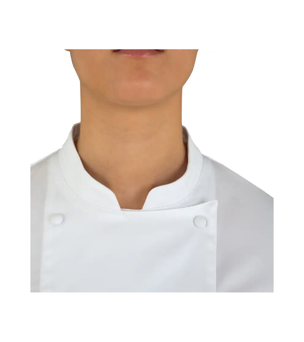 CHAQUETA COCINA MUJER CUELLO MAO
