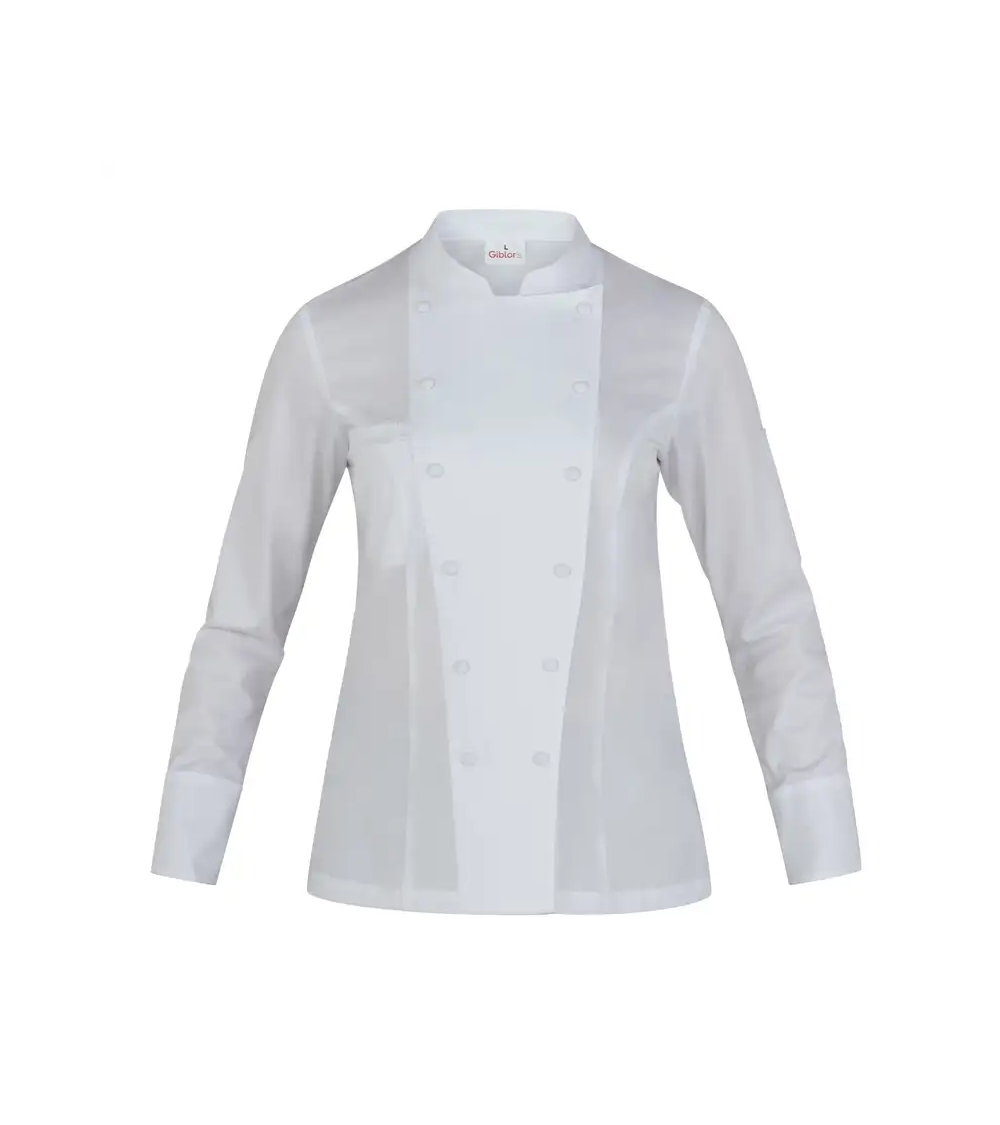 CHAQUETA COCINA MUJER CUELLO MAO