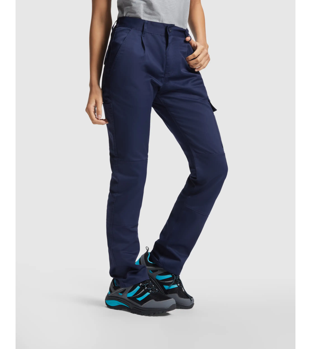 PANTALÓN MULTIBOLSILLOS MUJER marino frente