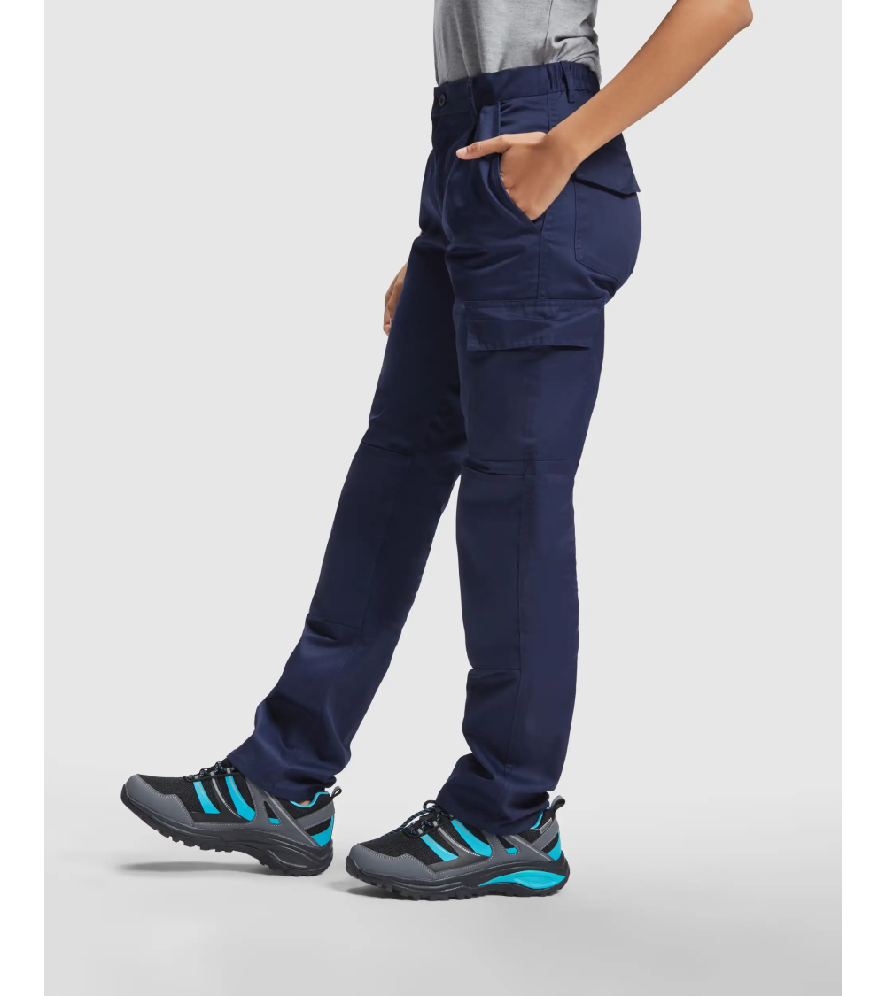 PANTALÓN MULTIBOLSILLOS MUJER marino frente