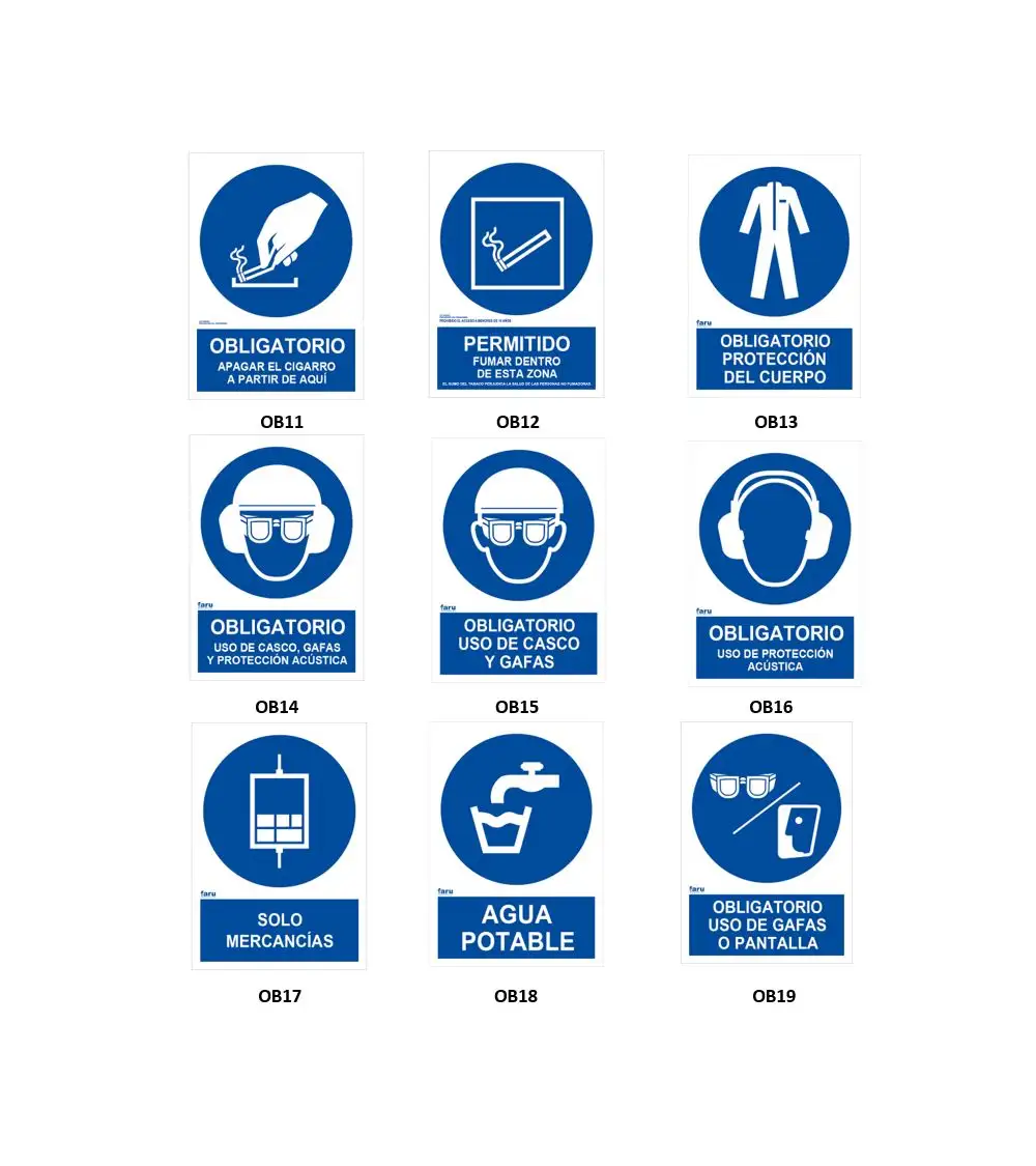 SEÑALES DE OBLIGACIÓN CÓDIGOS