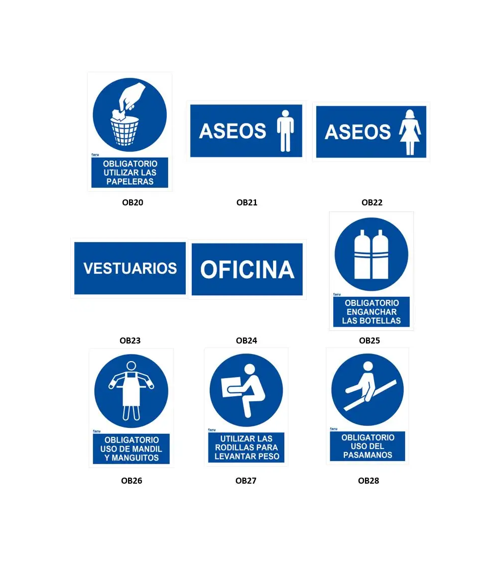 SEÑALES DE OBLIGACIÓN CÓDIGOS