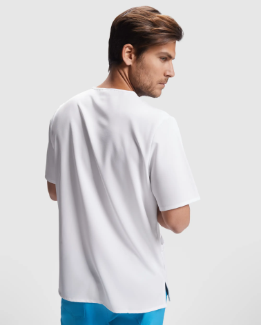 CASACA MICROFIBRA ELASTICA HOMBRE blanco espalda