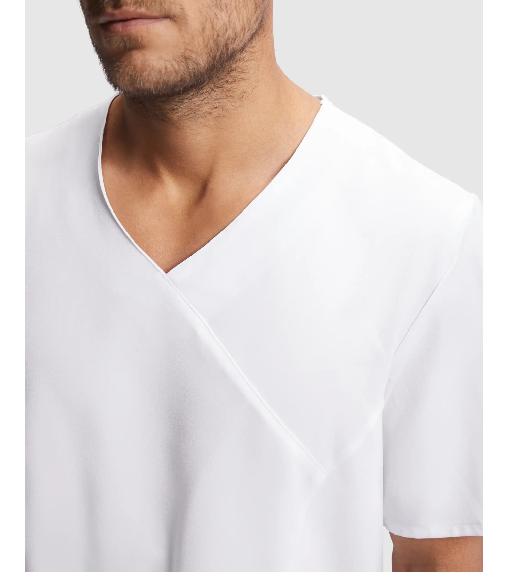 CASACA MICROFIBRA ELASTICA HOMBRE blanco