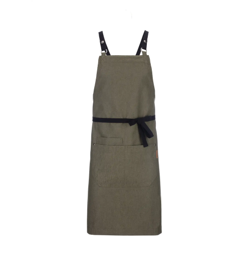 DELANTAL CON PETO CRUZADO PARA CAMARERO Verde