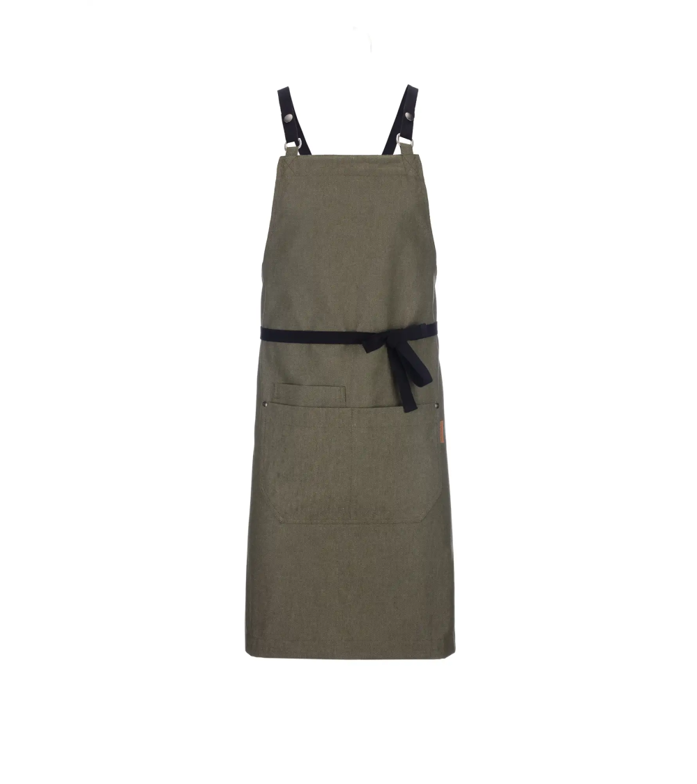 DELANTAL CON PETO CRUZADO PARA CAMARERO Verde