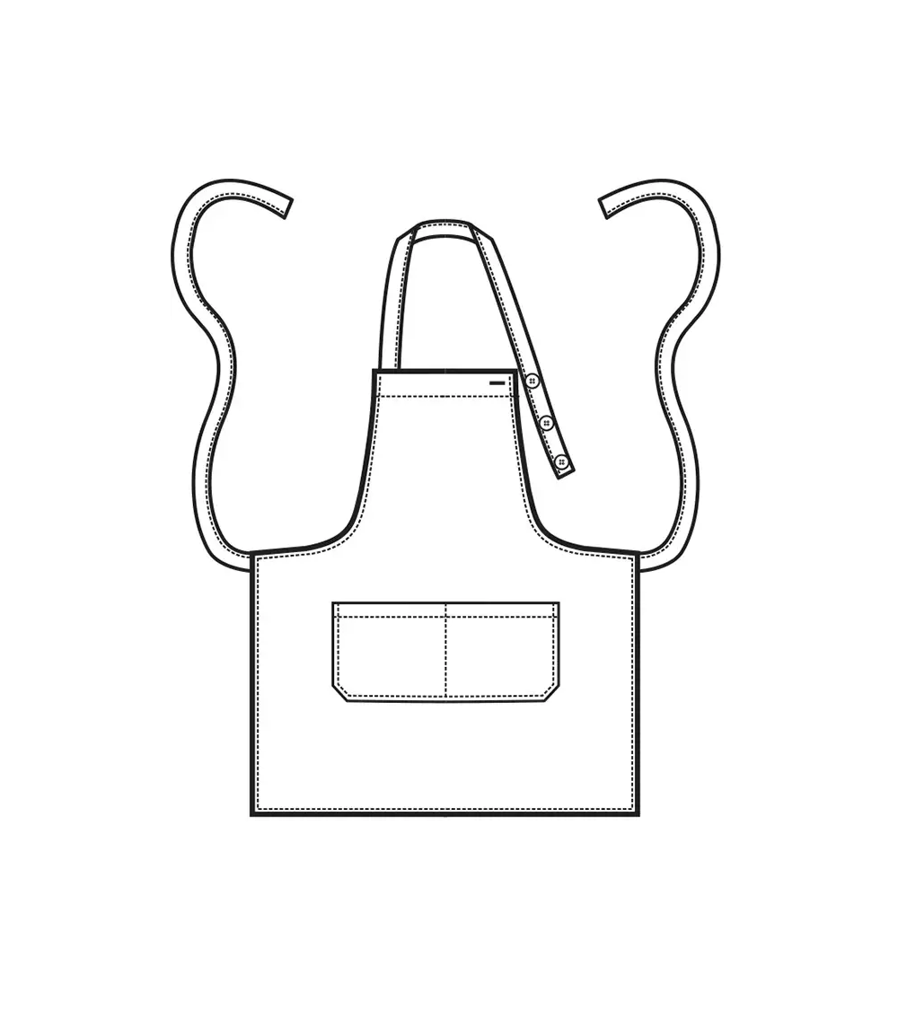 DELANTAL DE PETO RESISTENTE PARA HOSTELERÍA