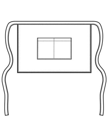 DELANTAL CORTO RESISTENTE PARA HOSTELERÍA corto diagrama