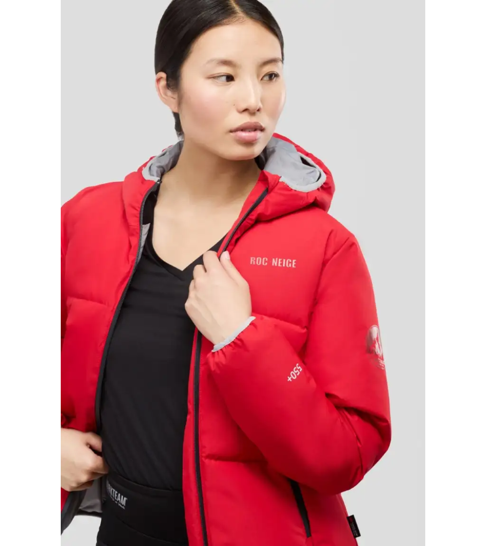 PARKA DE MUJER IMPERMEABLE ACOLCHADA ROJO