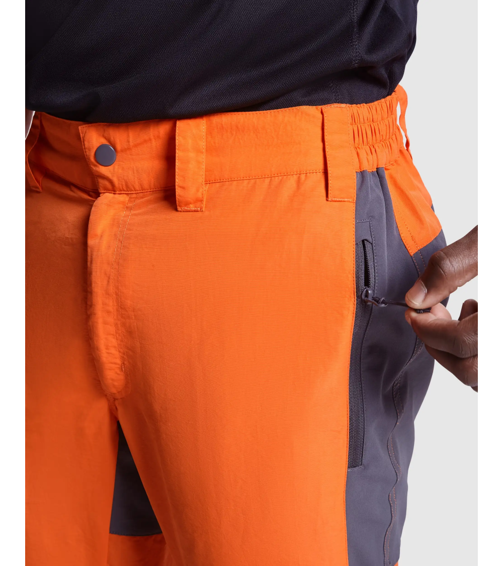 PANTALÓN UNISEX TREKKING COMBINADO NARANJA/GRIS