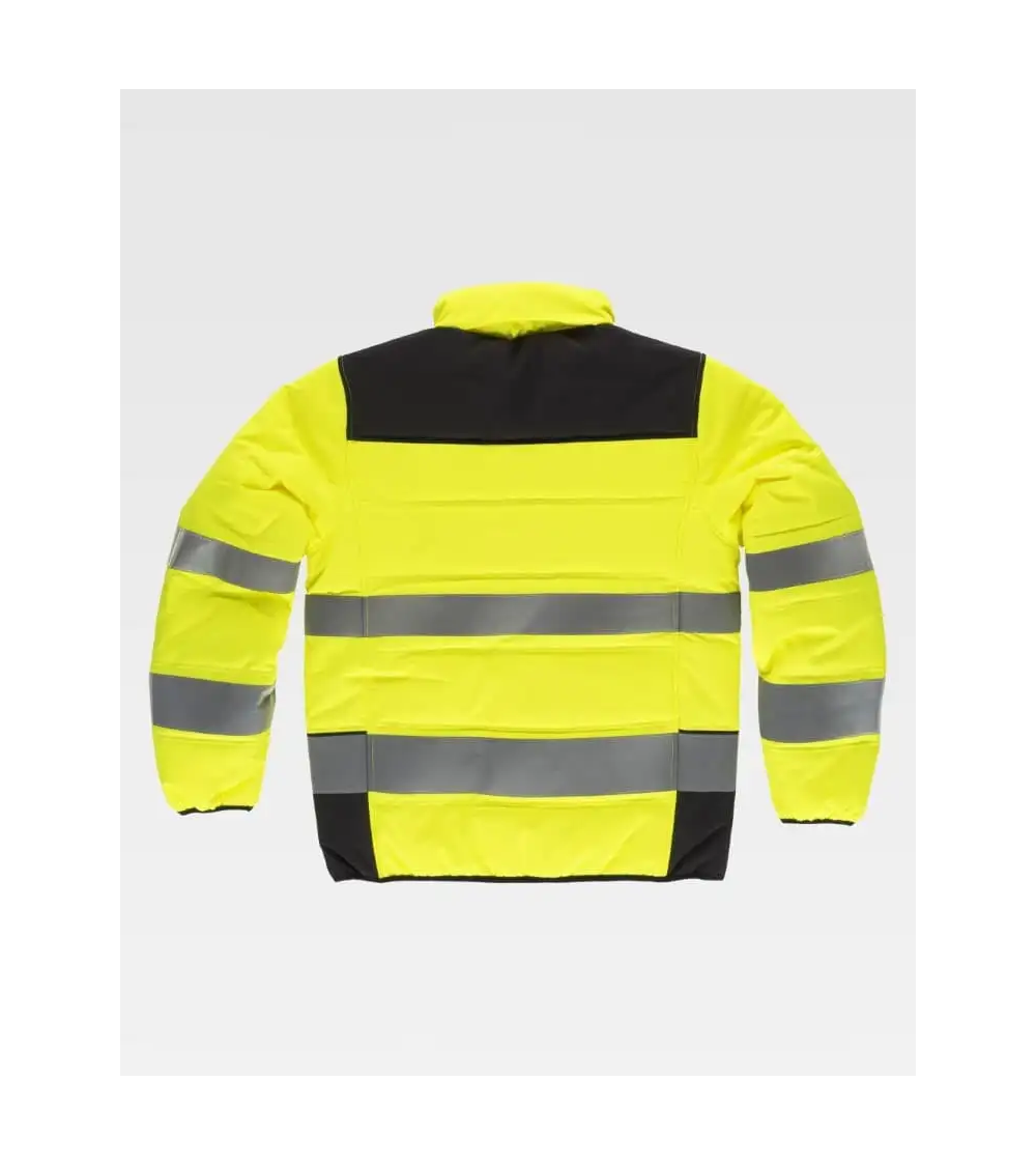 CHAQUETA ACOLCHADA ALTA VISIBILIDAD capucha amarilla
