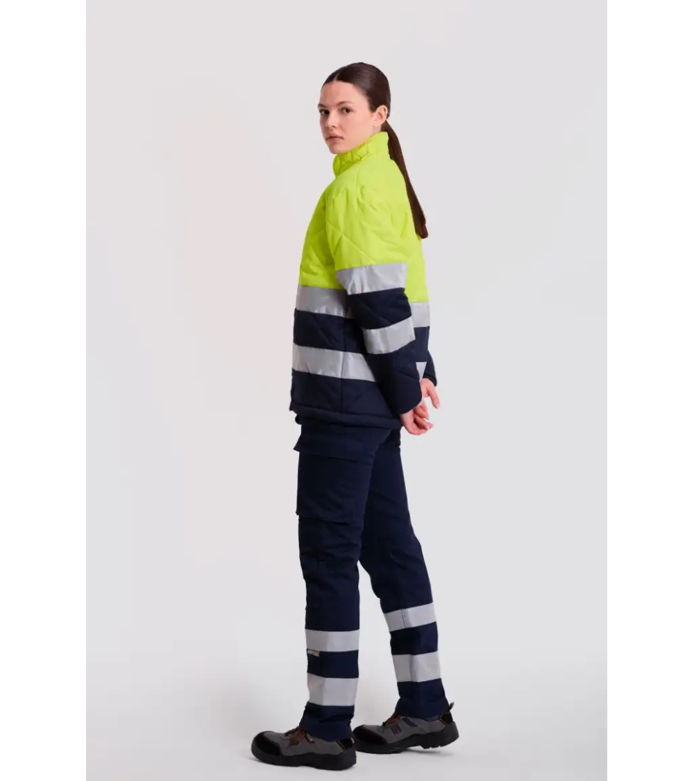 CAZADORA ALTA VISIBILIDAD ACOLCHADA PARA FRÍO marino frente