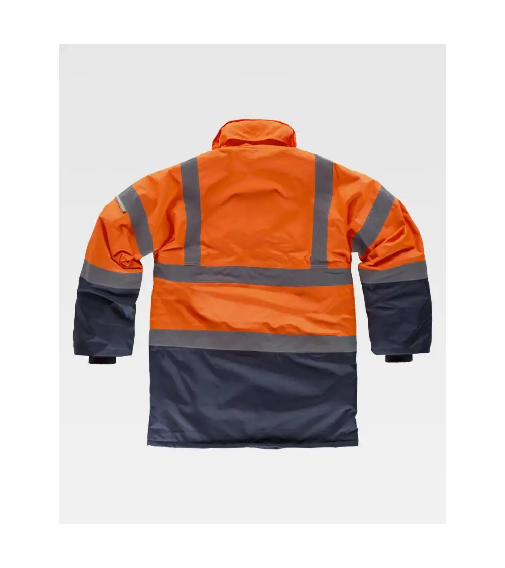 PARKA BICOLOR ALTA VISIBILIDAD IMPERMEABLE AMARILLO FRENTE