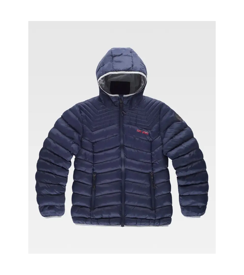 CHAQUETA CON CAPUCHA Y RELLENO SOSTENIBLE MUJER Marino frente