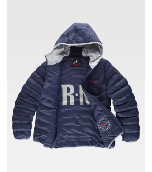 CHAQUETA CON CAPUCHA Y RELLENO SOSTENIBLE MUJER Marino frente