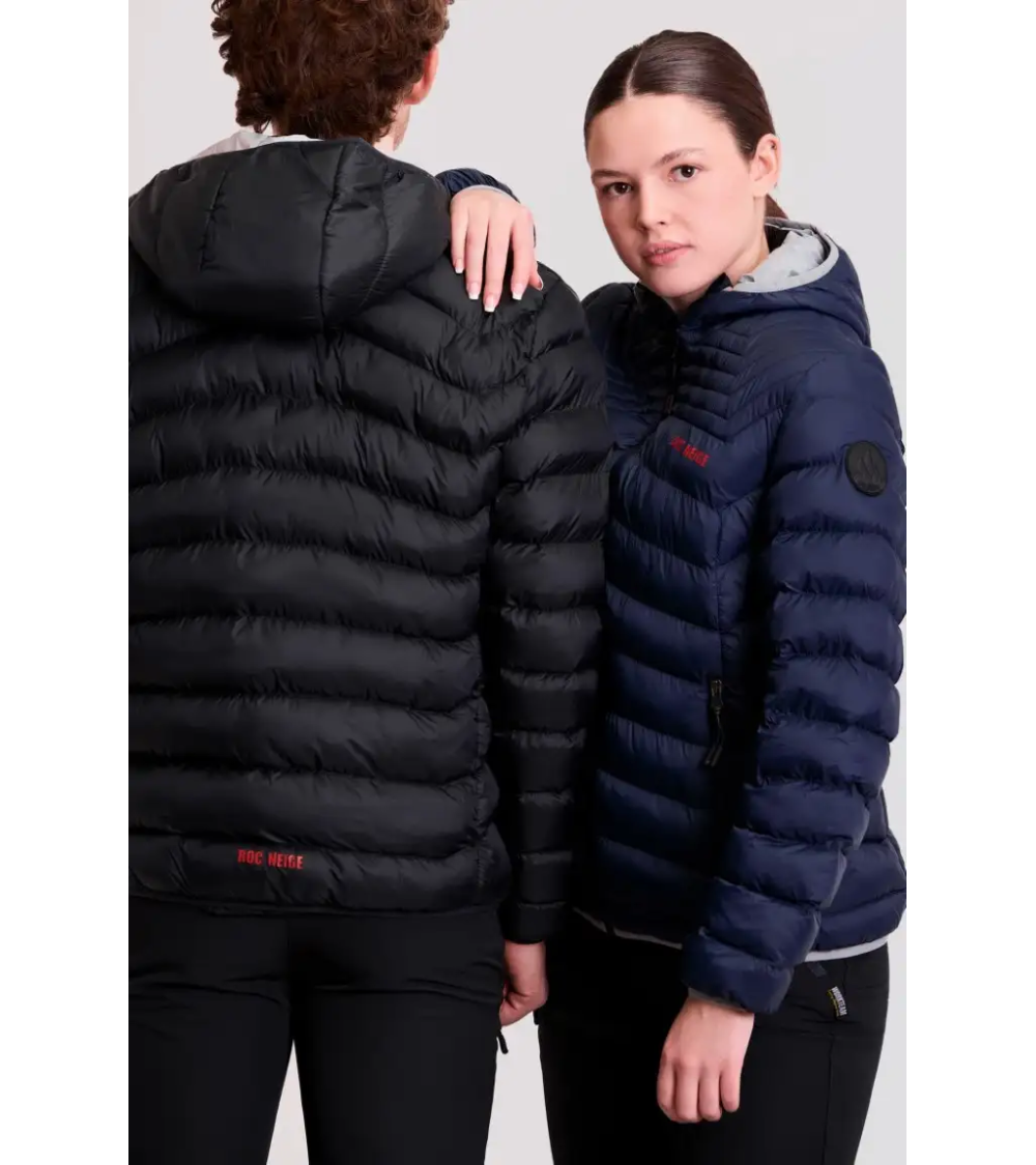 CHAQUETA CON CAPUCHA Y RELLENO SOSTENIBLE MUJER Marino frente