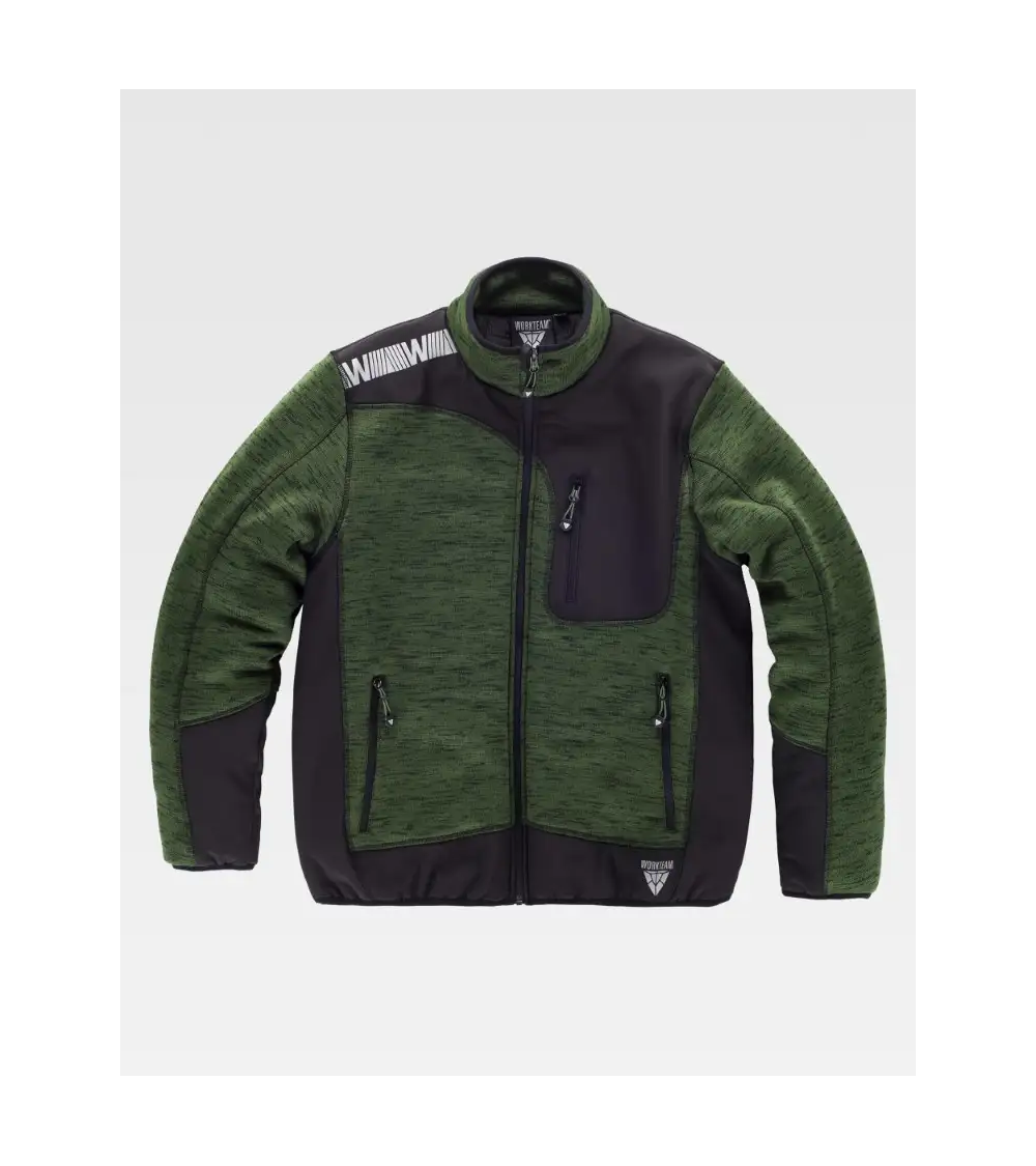 CHAQUETA DE PUNTO ACOLCHADA KAKI NEGRO