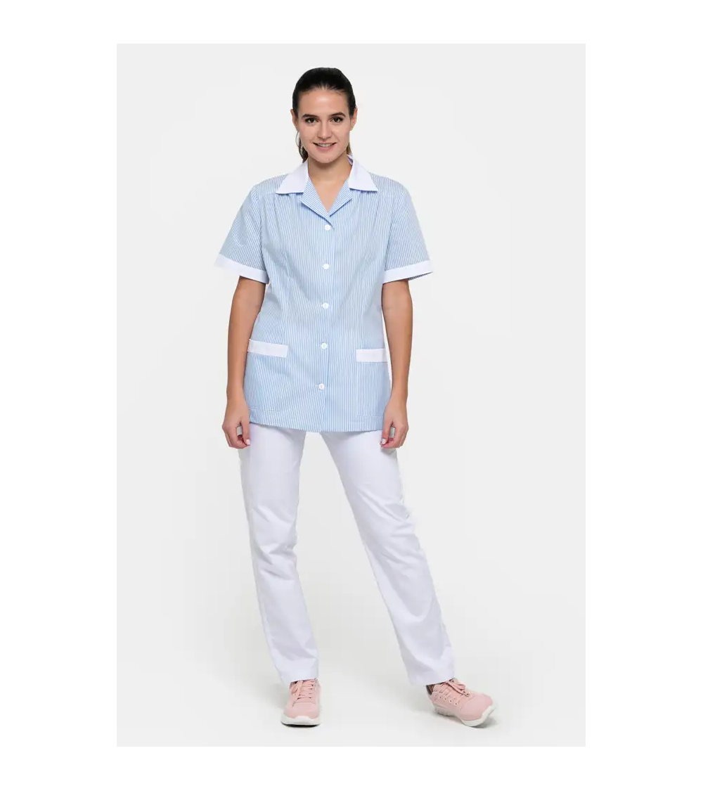 CHAQUETA DE MUJER PARA LIMPIEZA AZUL