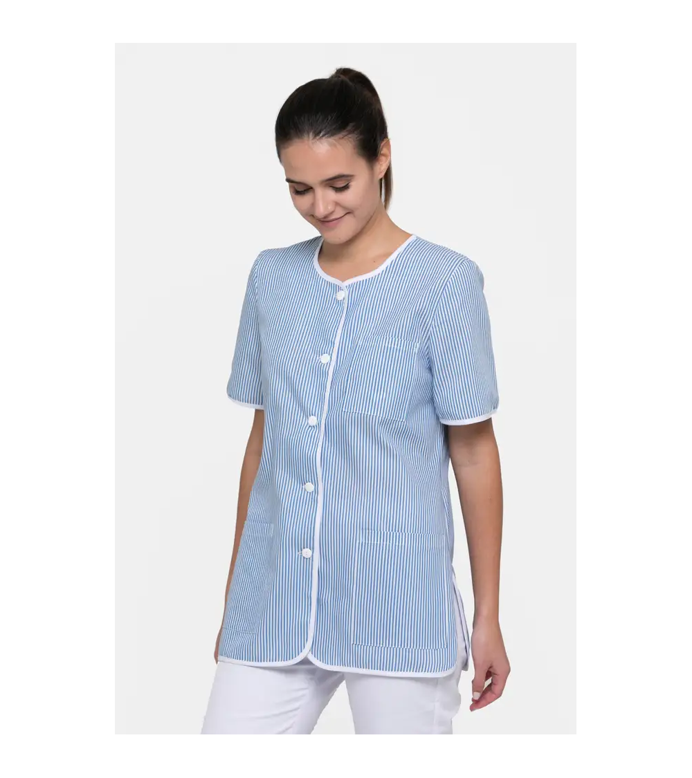 CASACA DE MUJER PARA LIMPIEZA AZUL