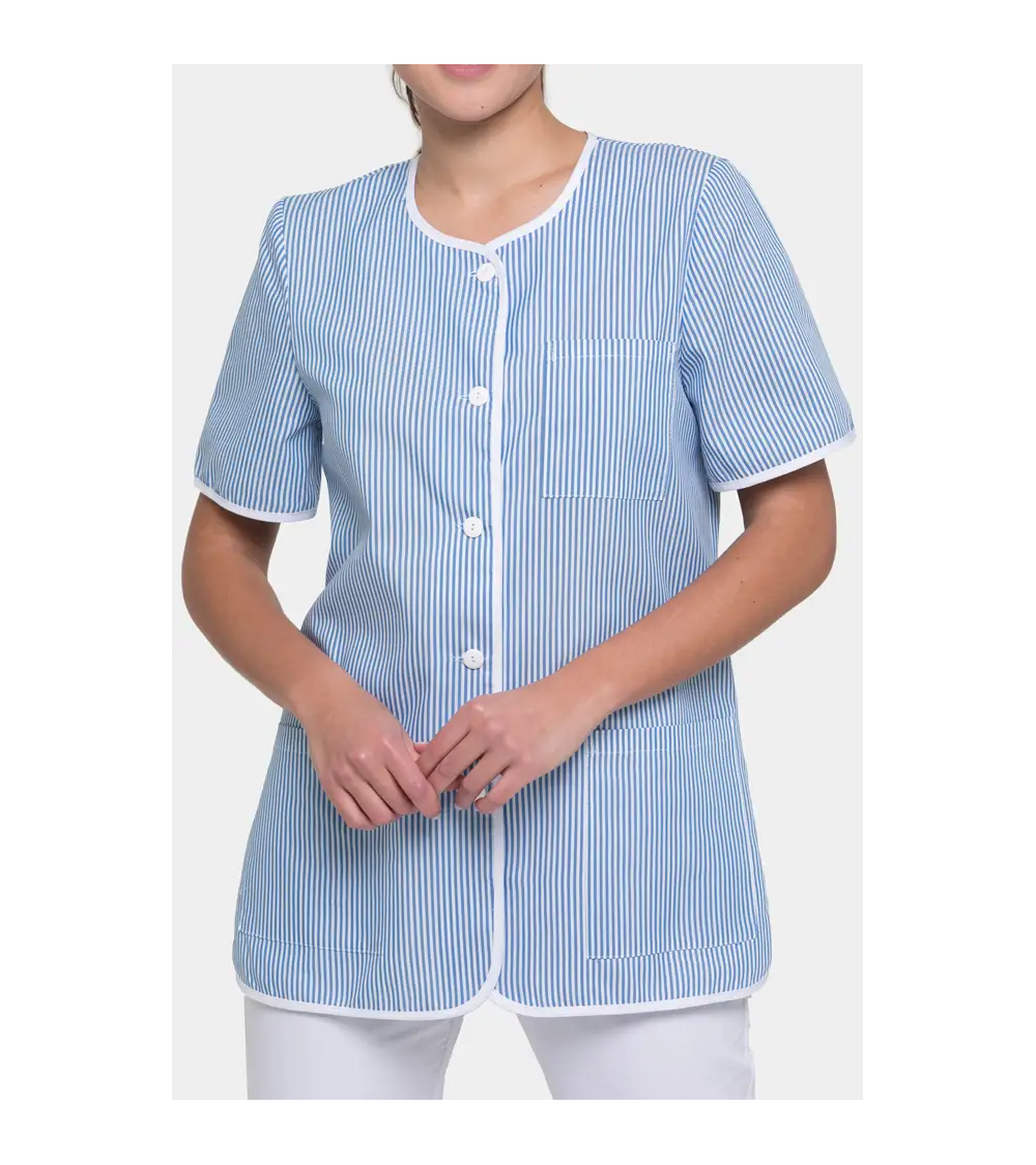 CASACA DE MUJER PARA LIMPIEZA AZUL