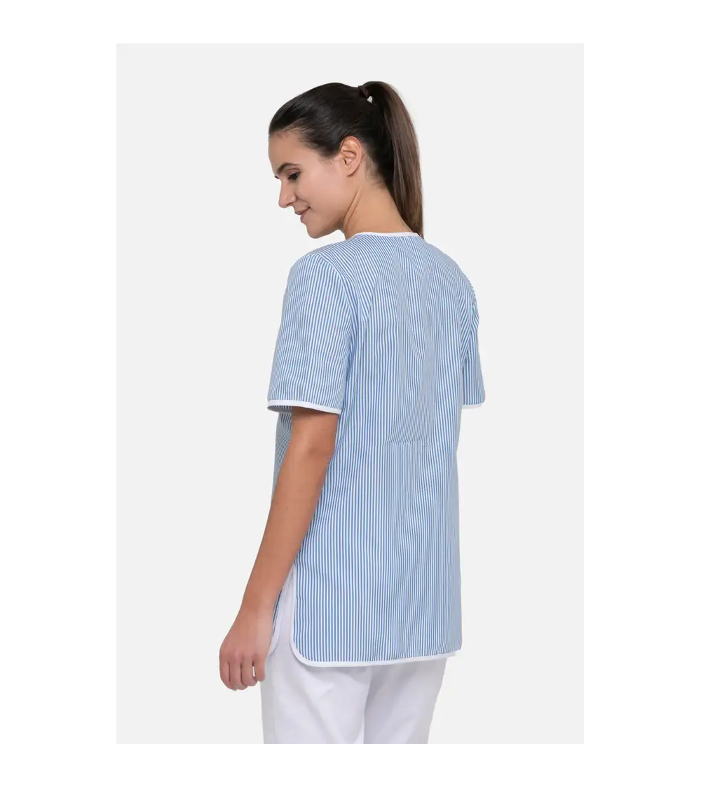 CASACA DE MUJER PARA LIMPIEZA AZUL