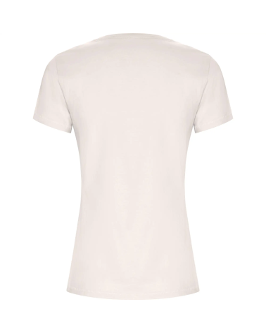 CAMISETA ENTALLADA ALGODON ORGANICO BLANCO VINTAGE ESPALDA