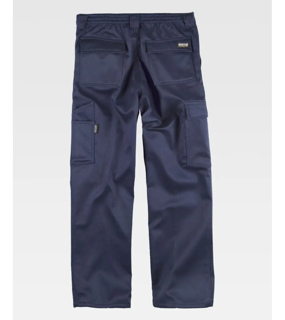 PANTALON FORRO POLAR MULTIBOLSILLO MARINO