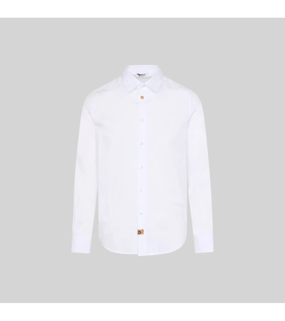 CAMISA HOMBRE BLANCA 65%POL RECICLADO MODELO