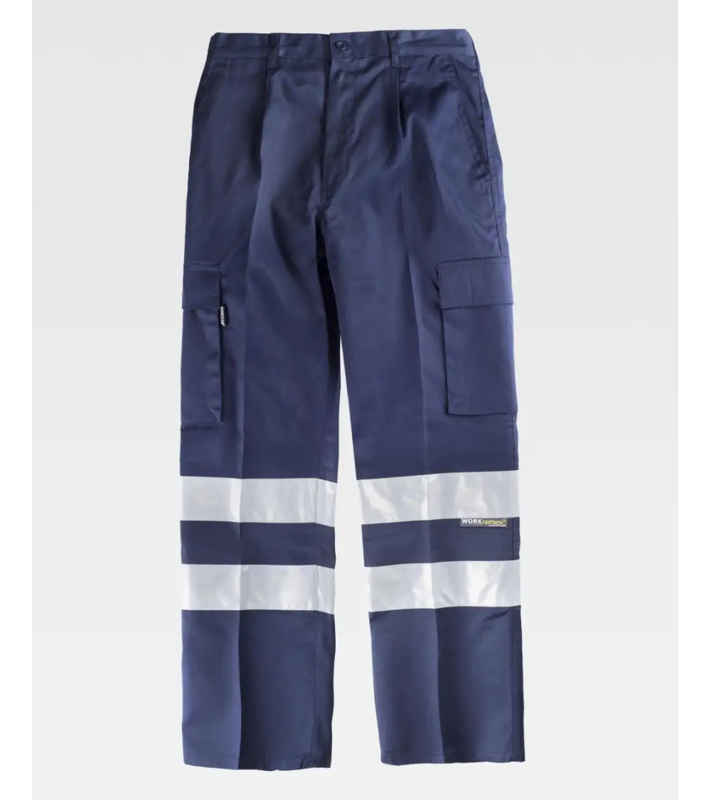 PANTALON CINTURA ELASTICA MULTIBOLSILLOS MARINO