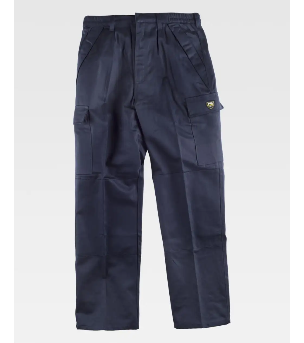 PANTALON MODACRILICO LISO AZUL MARINO