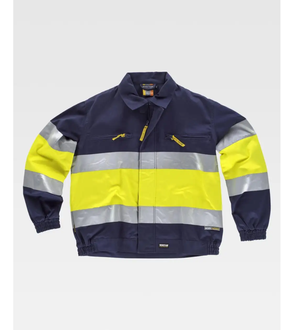 CAZADORA COMBINADA ALTA VISIBILIDAD AZUL MARINO/AMARILLO A.V