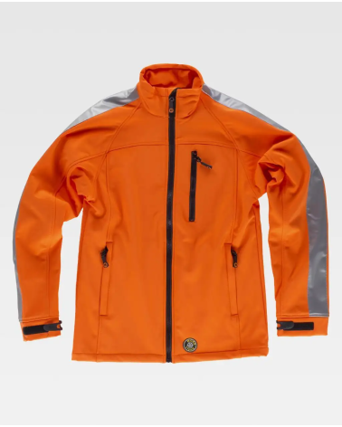 CHAQUETA WORKSHELL ALTA VISIBILIDAD NARANJA A.V FRENTE