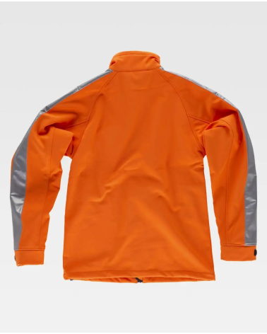 CHAQUETA WORKSHELL ALTA VISIBILIDAD NARANJA A.V ESPALDA