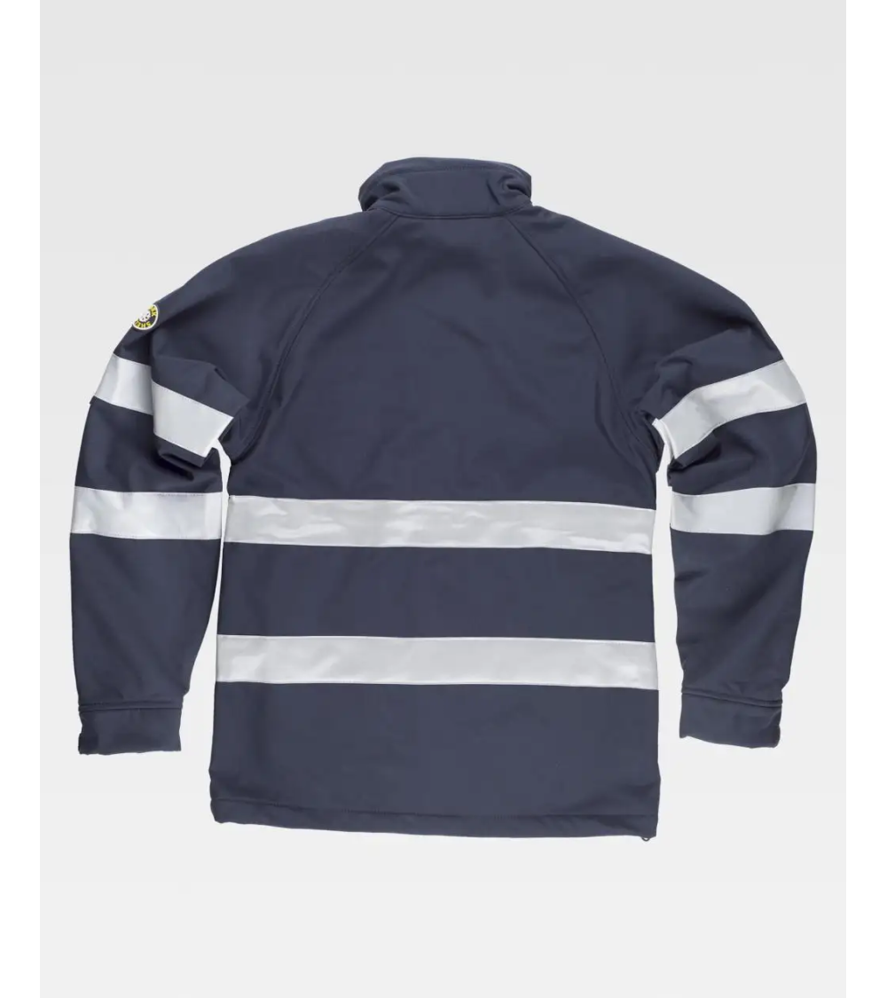 CHAQUETA WORKSHELL 2 CINTAS AZUL MARINO FRENTE