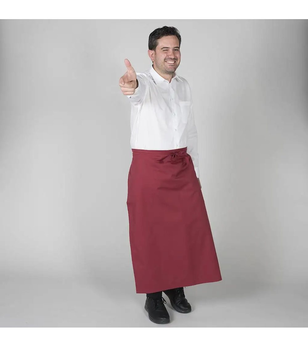 DELANTAL FRANCÉS SIN BOLSILLO NEGRO FRENTE