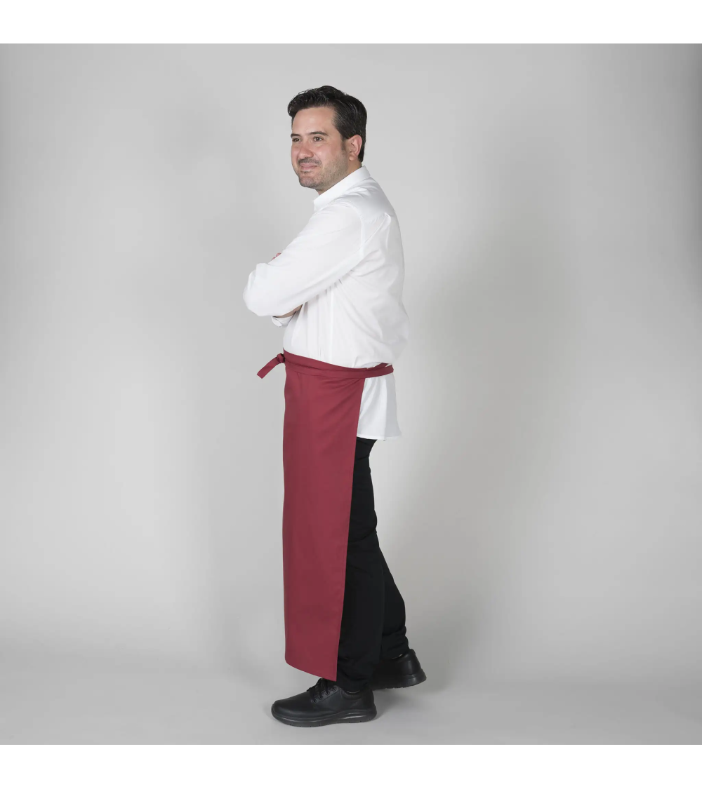 DELANTAL FRANCÉS SIN BOLSILLO NEGRO FRENTE