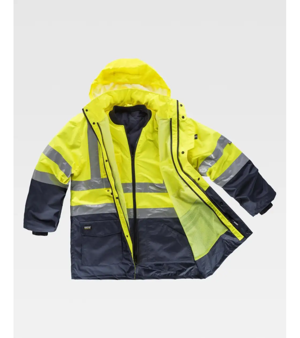 PARKA 5 - 1 BICOLOR MARINO/AMARILLO A.V FRENTE