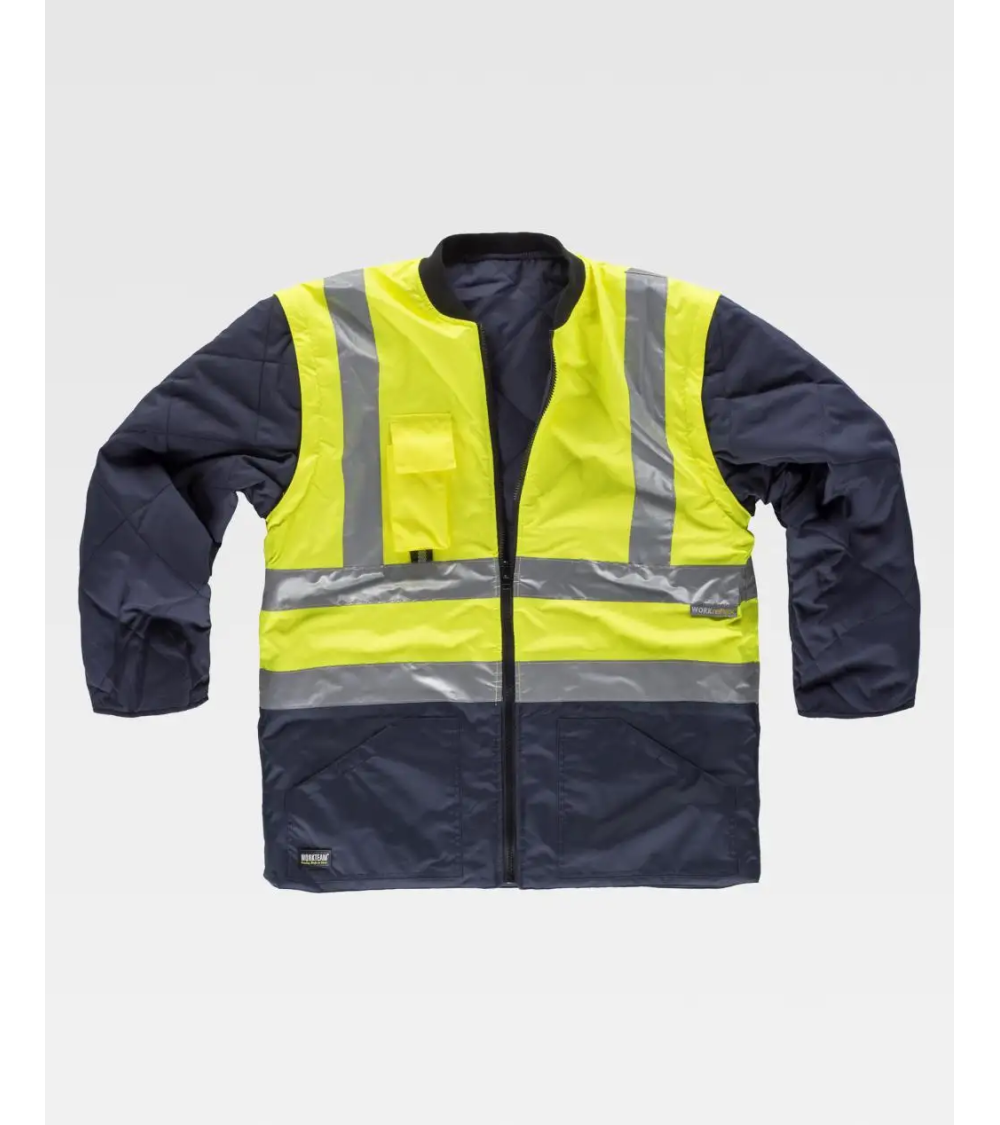 PARKA 5 - 1 BICOLOR MARINO/AMARILLO A.V FRENTE