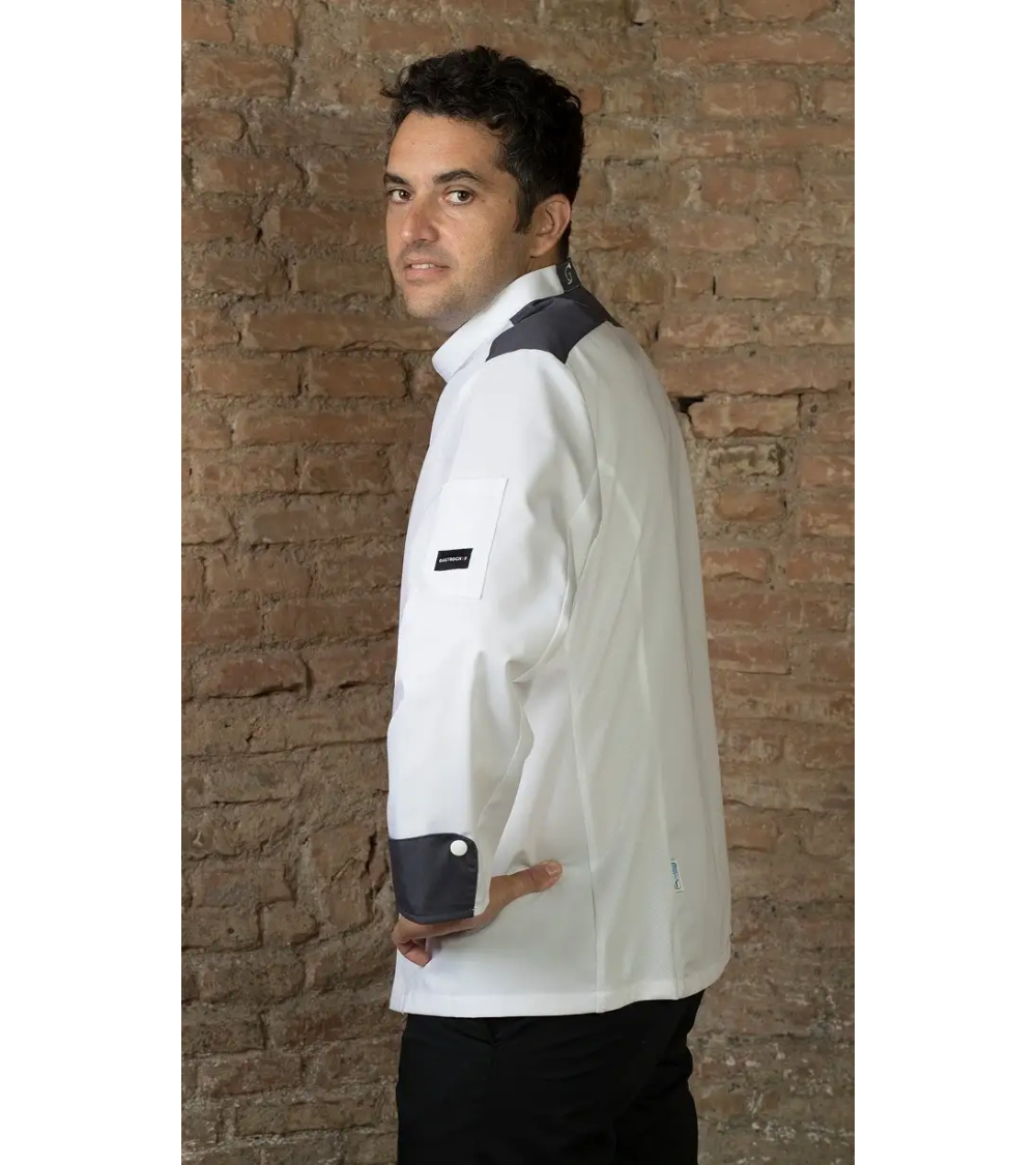 CHAQUETA CUELLO MAO HOMBRO MANGA CONTRASTE