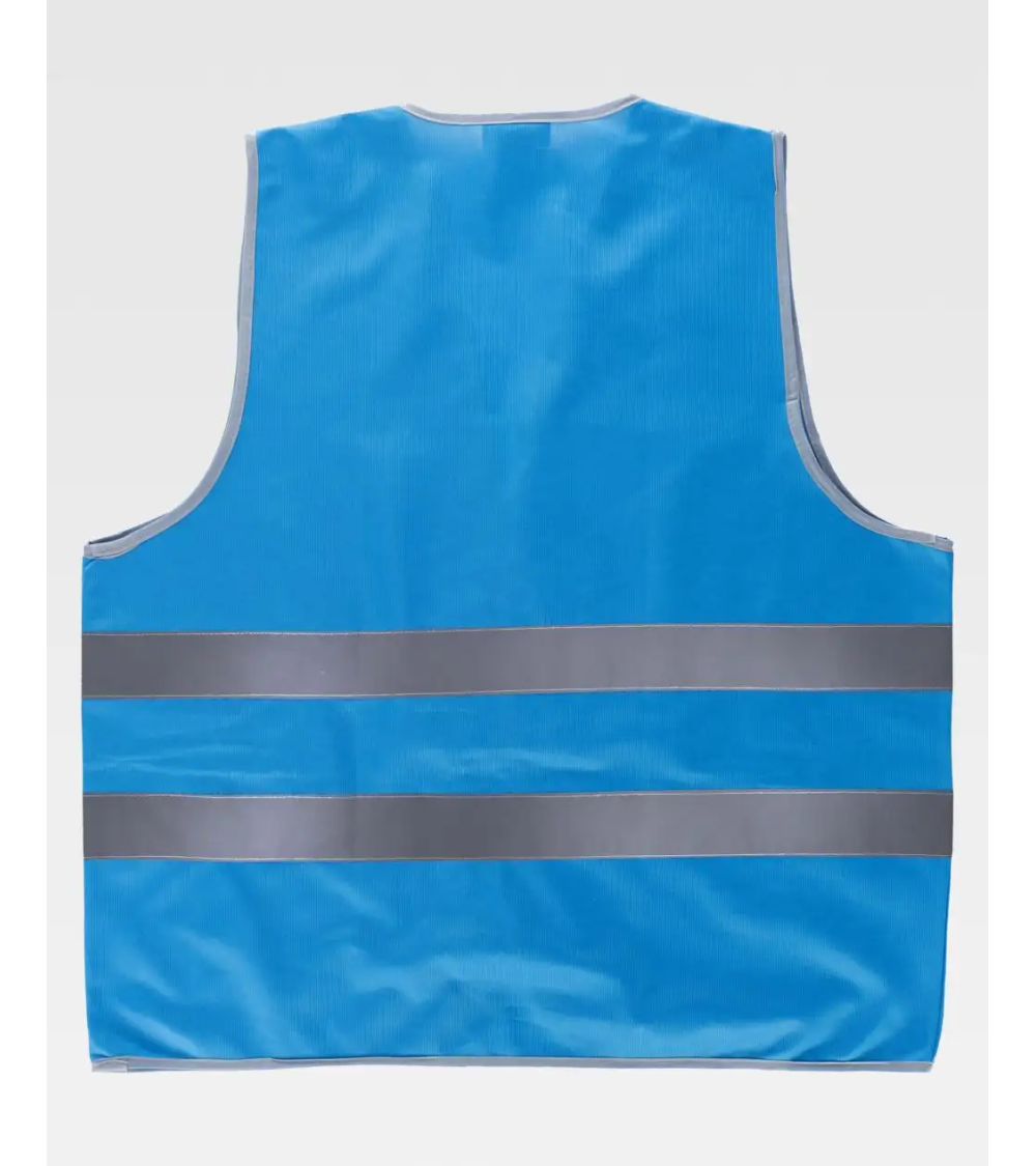 CHALECO ALTA VISIBILIDAD COLORES CELESTE
