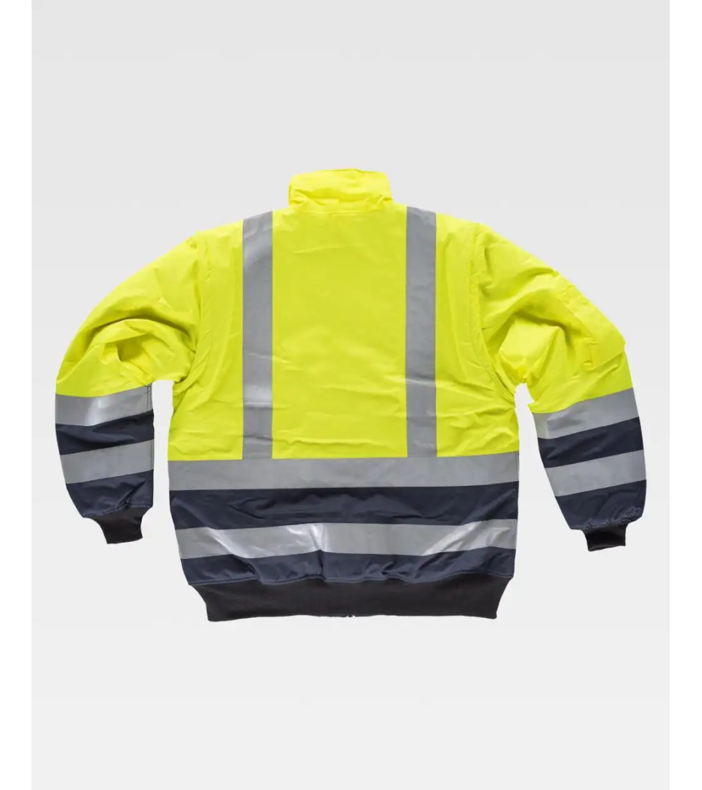 CAZADORA PILOTO COMBI A.V. AMARRILLO A.V/AZUL MARINO